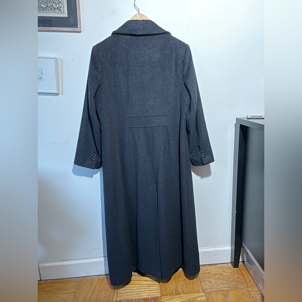 Anne Klein Gray Single-Breasted heavyweight cashmere blend Maxi Coat, 14, EUC - Picture 7 of 16